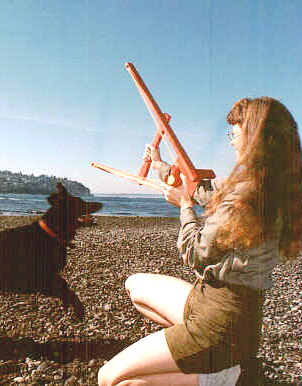 Melinda and Pepper at Carkeek Park in Seattle.